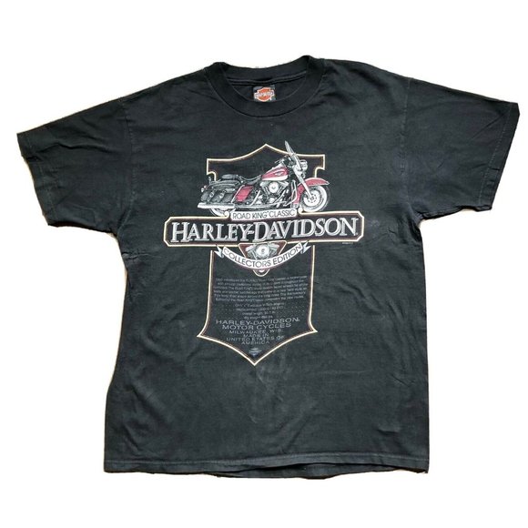 Harley Davidson 1998 Vintage Charlotte North Carolina Beefy Haines Shirt Mens L - Picture 1 of 5